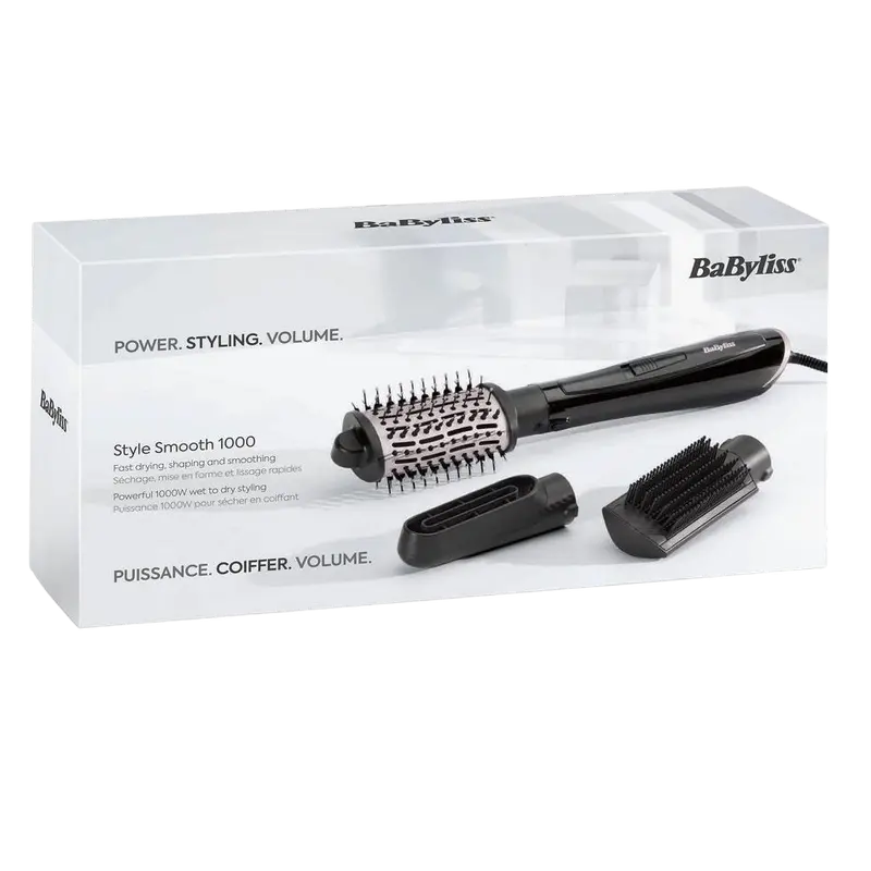 Uscător de păr-perie BaByliss AS128E, 1000W, Negru