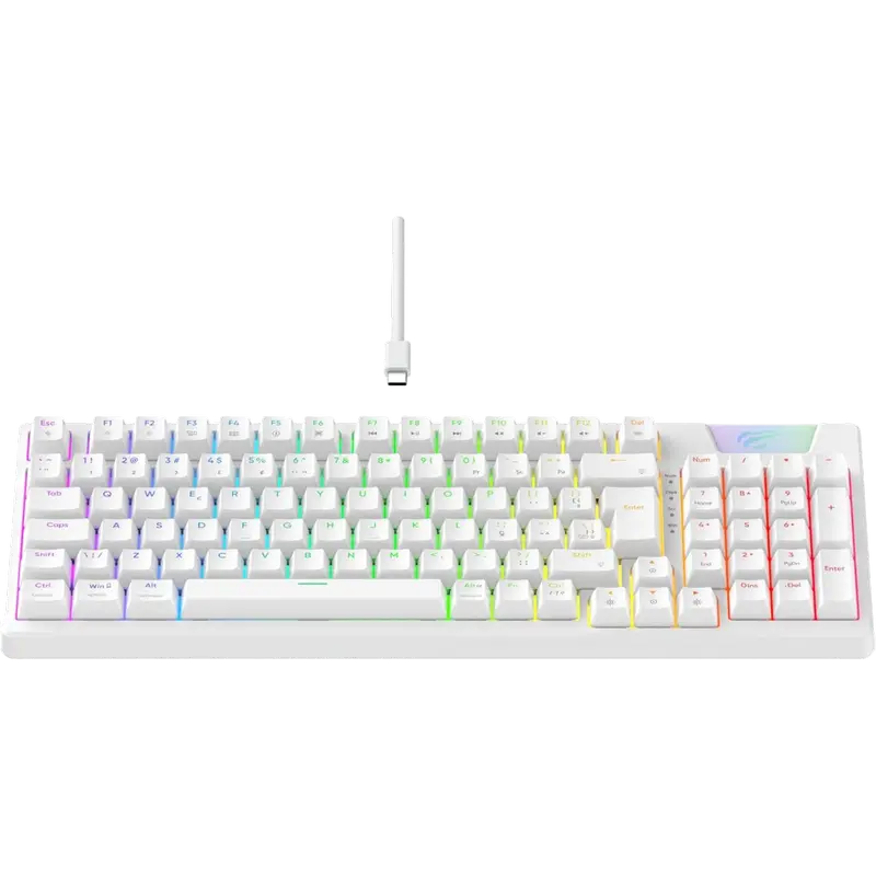 Tastatură Havit KB885L, Cu fir, Alb
