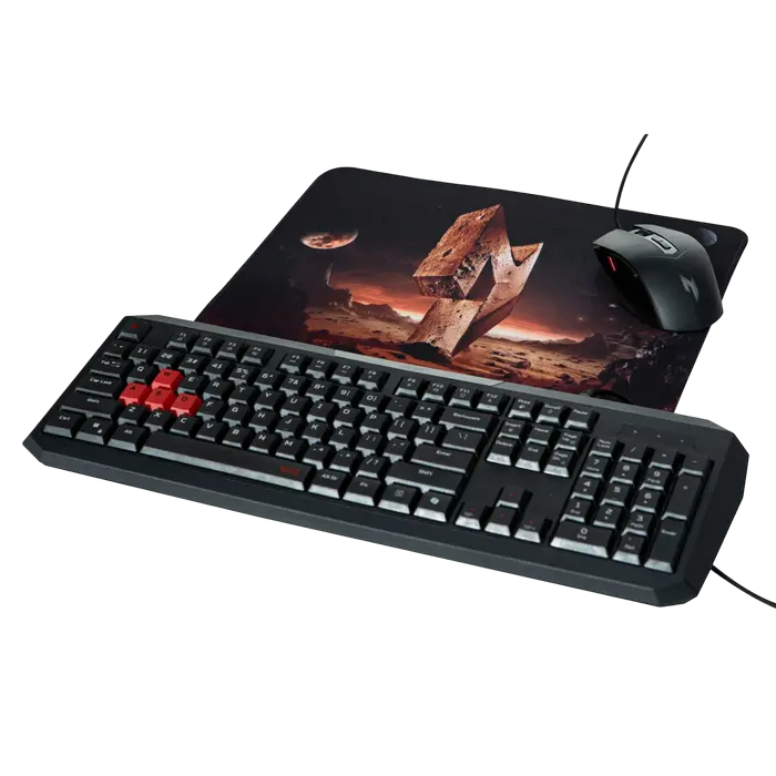 Mouse Pad pentru jocuri Acer Nitro NMP450, Medium, Negru | Roșu