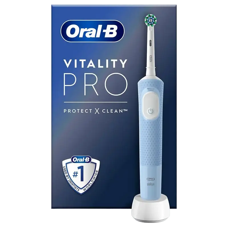 Periuță de dinți electrică Braun Oral-B Vitality Pro Protect X , Albastru deschis