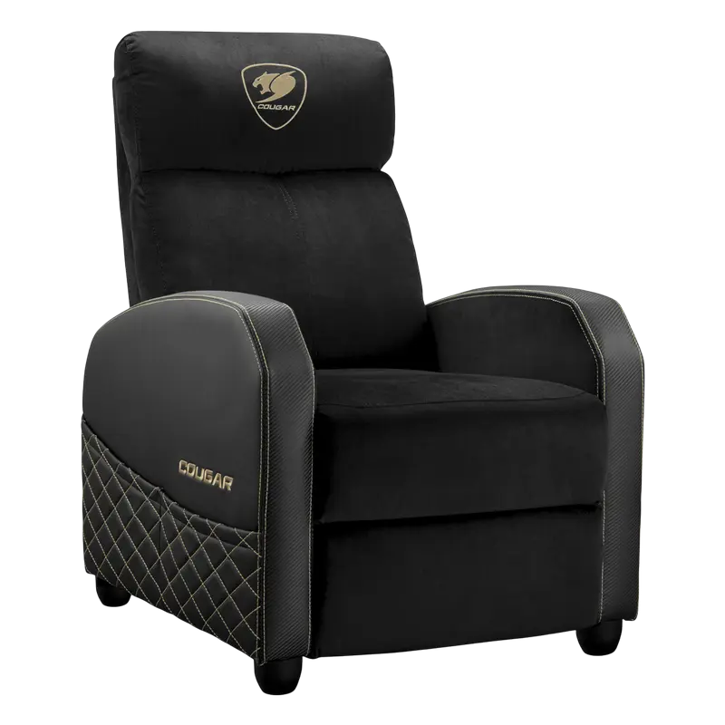 Scaun Gaming Cougar Ranger Elite, Țesătură, PU Piele, Auriu