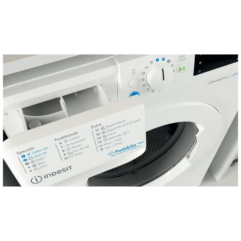Mașină de spălat Indesit BWE 81295X WV, 8kg, Alb