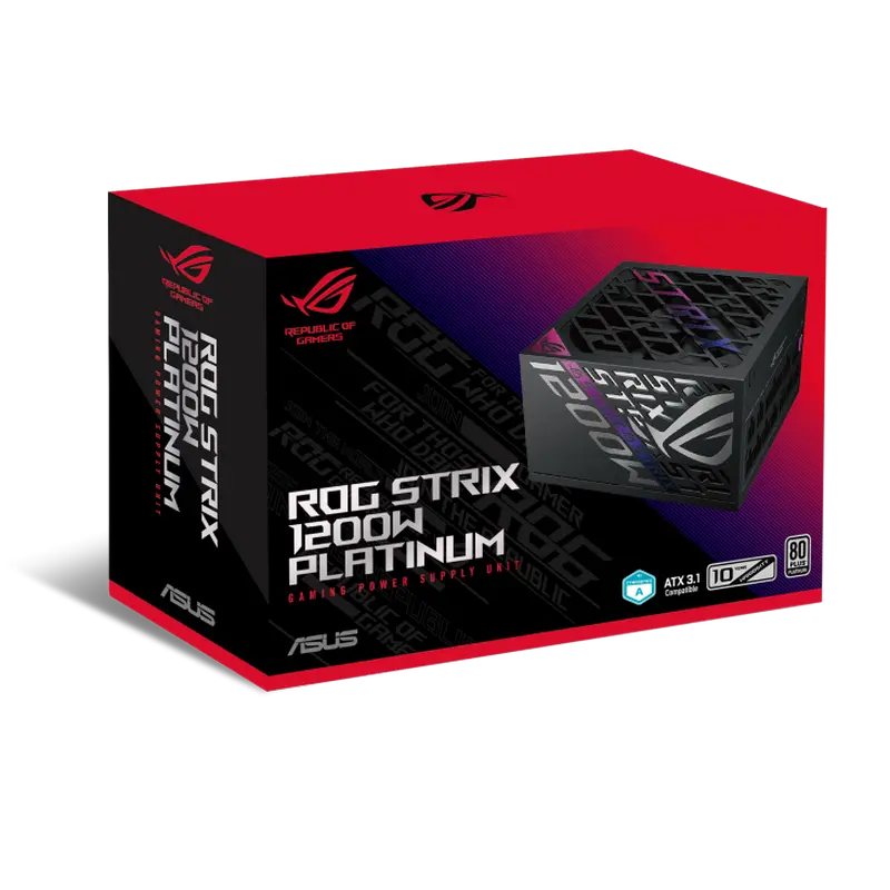 Sursă Alimentare PC ASUS ROG Strix 1200W Platinum, ATX, Complet modular