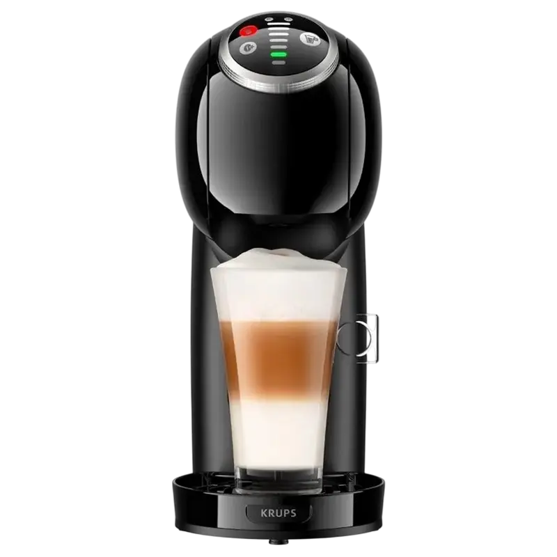 Cafetiera cu capsule Krups Genio S Plus + Capsule Nescafe Dolce Gusto, 1500W, Negru