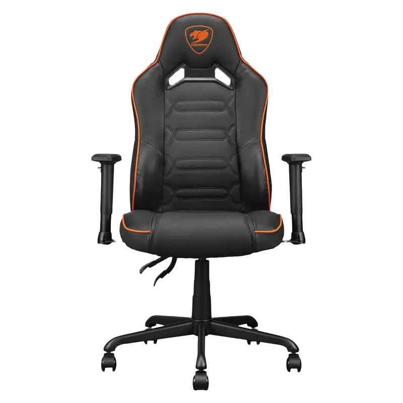 Игровое кресло Cougar Fusion S, ПВХ Кожа, Черный | Оранжевый