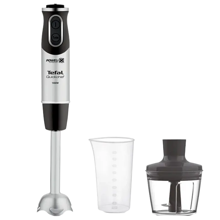 Blender de mână Tefal HB659838, Negru | Oțel inoxidabil