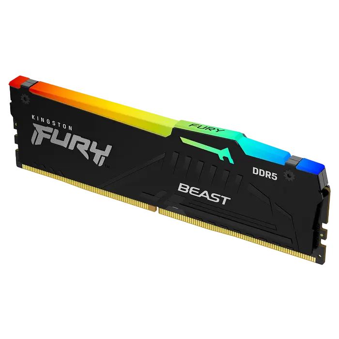 Memorie RAM Kingston FURY Beast RGB, DDR5 SDRAM, 3200 MHz, 64GB, KF564C32BBAK2-64