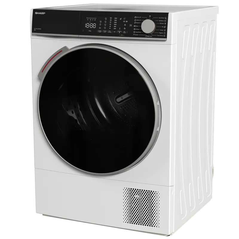 Uscător de rufe Sharp KD-NHL9S9GWC-EE, 9kg, Alb