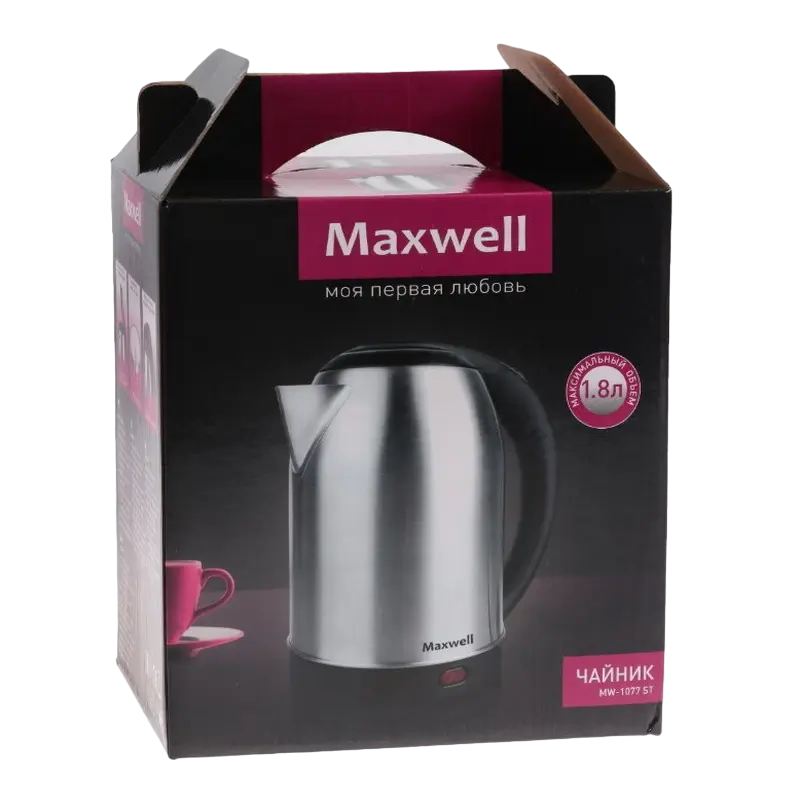 Электрочайник Maxwell MW-1077, Серебристый