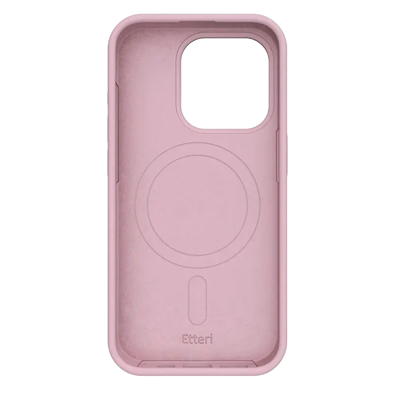 Husa Etteri Silicone Mag case pentru iPhone 16 Pro Max, Roz deschis
