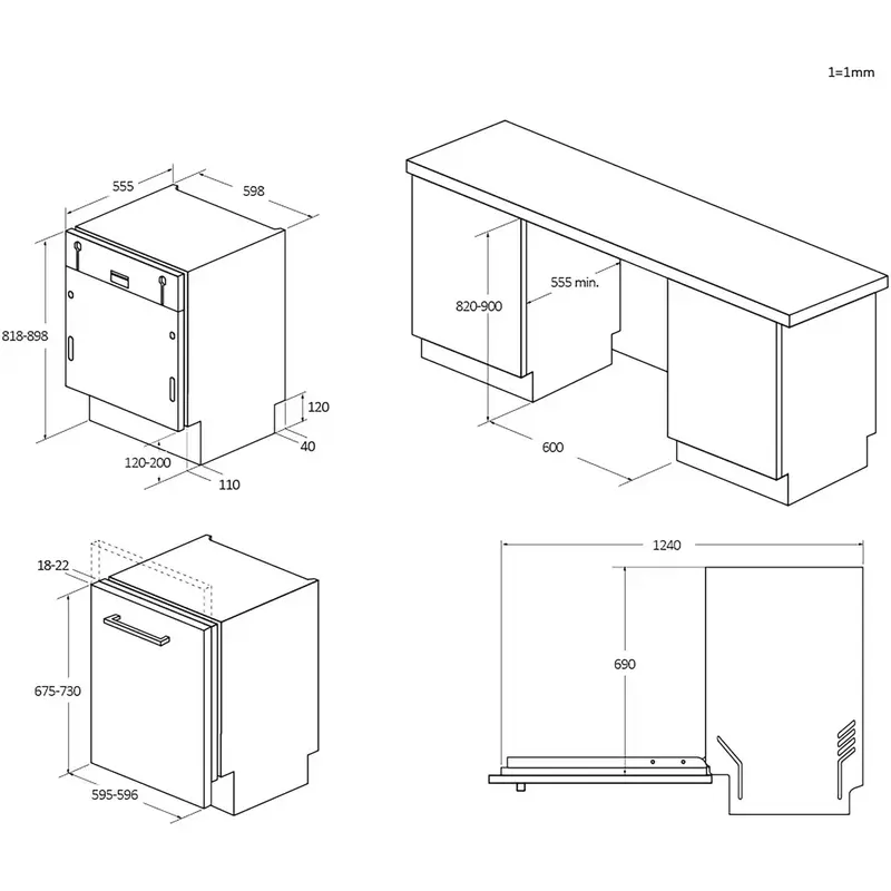 Dish Washer/bin Candy CI 4C4F1A
