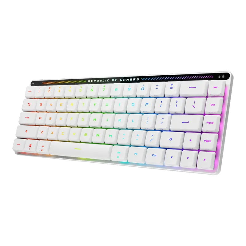 Tastatură ASUS ROG Falchion, Fără fir, Alb