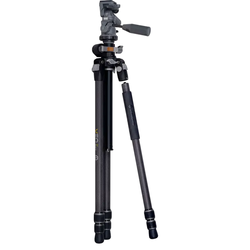 Treppied/Monopod Vanguard VEO3+ 263CP, cap de panoramare 3-planuri, Negru