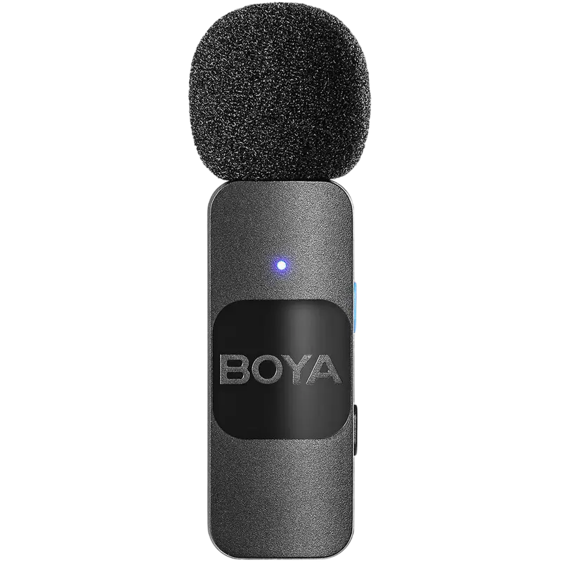 Microfon portabil pentru înregistrare vocală Boya BY-V10, Fără fir, Negru