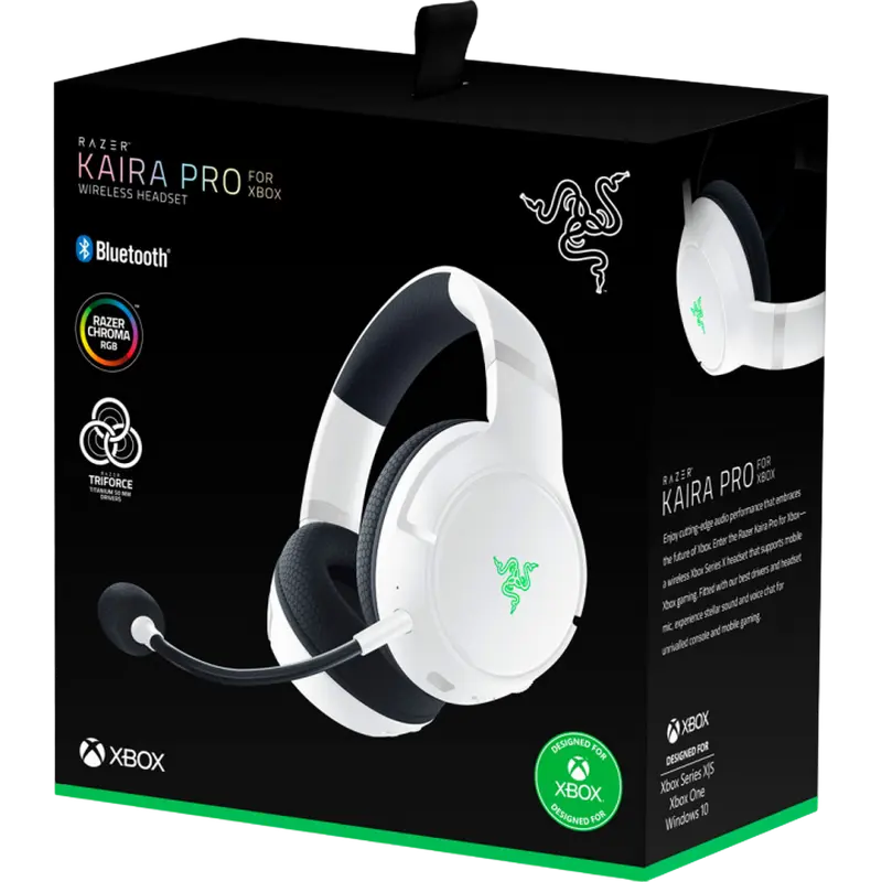 Игровые наушники / гарнитура Razer Kaira Pro for Xbox, Беспроводной, Белый