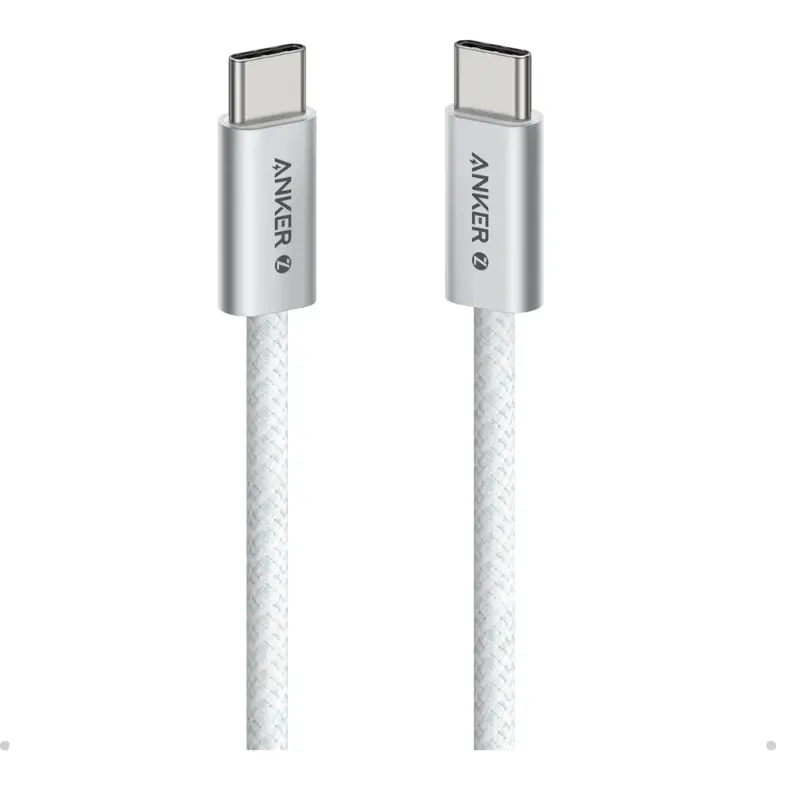 Cablu de încărcare și date Anker A8060H21, USB Type-C/USB Type-C, 1m, Alb
