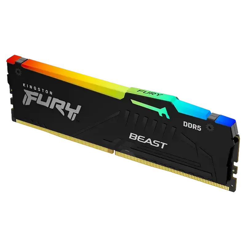 Memorie RAM Kingston FURY Beast RGB, DDR5 SDRAM, 6000 MHz, 64GB, KF560C30BBEAK2-64