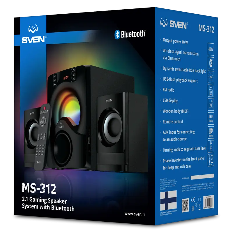 Sistem audio 2.1 CH SVEN MS-312, Negru