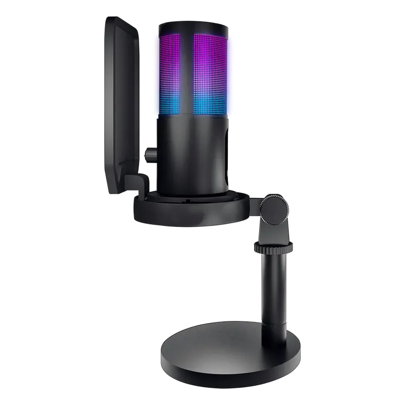 Microfon Gaming HATOR Signify RGB, USB, Negru