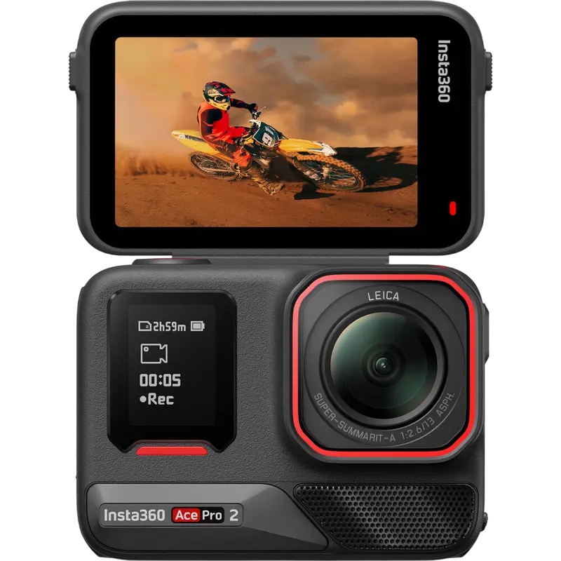 Cameră Video Sport Insta360 Ace Pro 2 Dual Battery, Negru