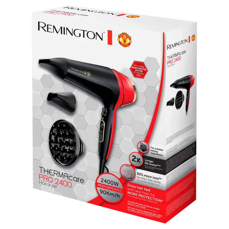 Фен Remington Thermacare Pro D5755, 2400Вт, Черный | Красный