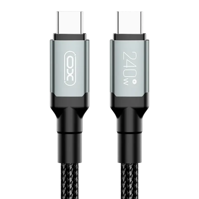 Cablul pentru încărcare și sincronizare XO NB-Q264B, USB Type-C/USB Type-C, 2m, Negru