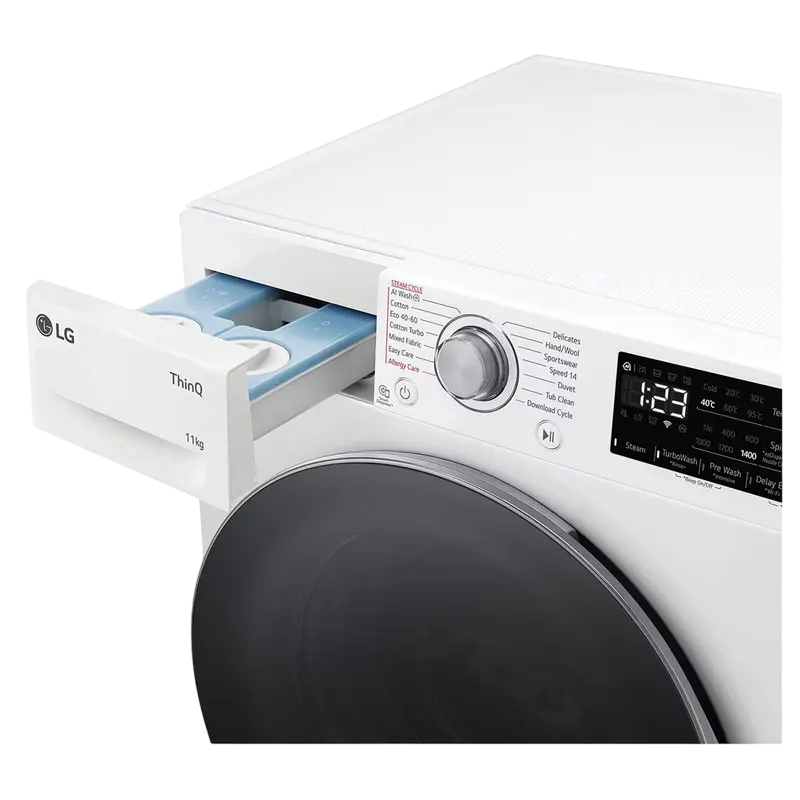 Mașină de spălat LG F4WR311S1WA, 11kg, Alb