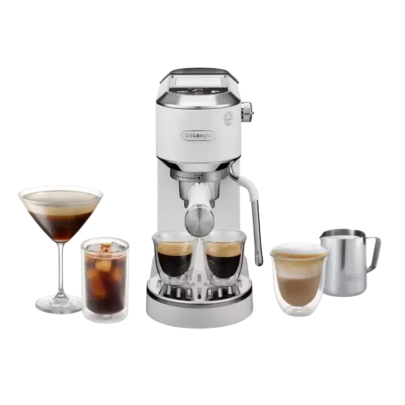 Cafetiera manuala DeLonghi EC890WI, 1450W, Alb