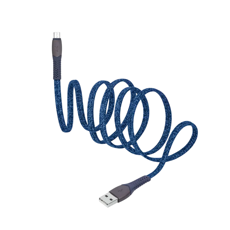 Cablu încărcare și sincronizare Rivacase PS6102 BL12, USB Type-A/USB Type-C, 1,2m, Albastru