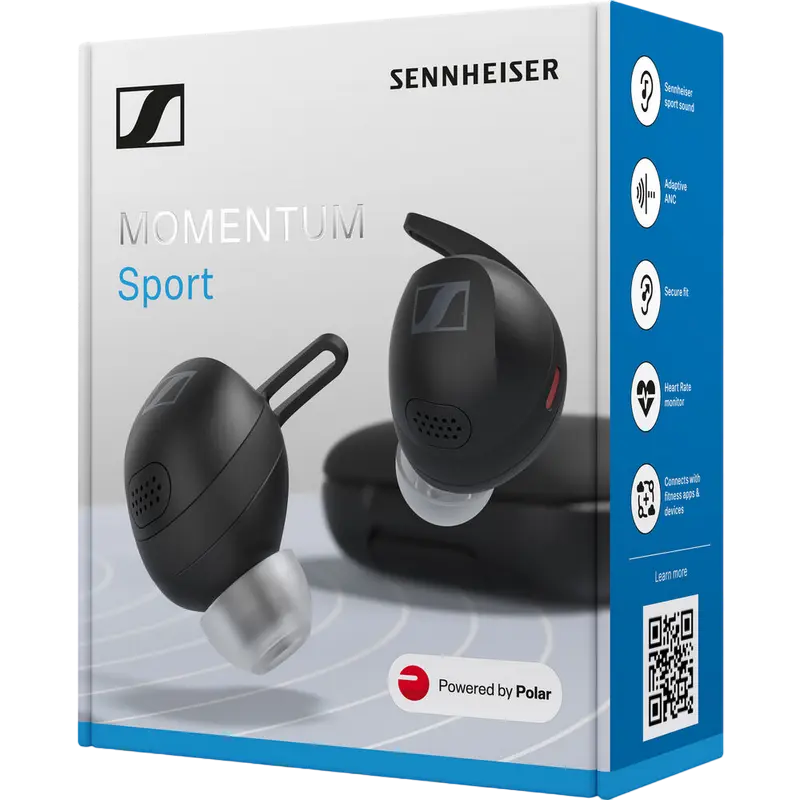 Căști Sennheiser Momentum Sport TWS, Negru