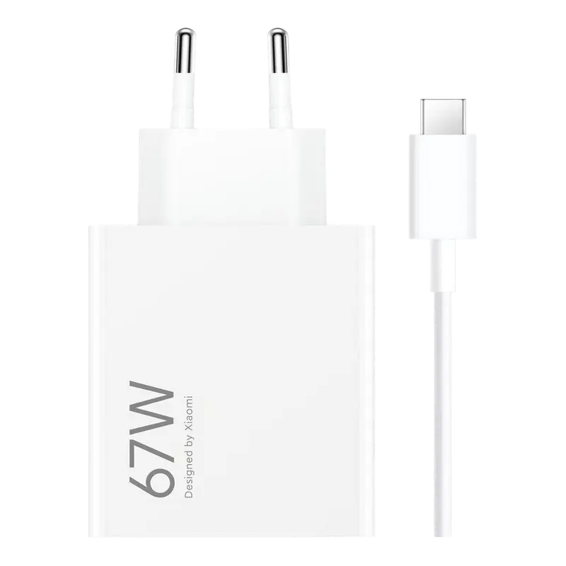 Încărcător Xiaomi HyperCharge Combo, 67W, Alb