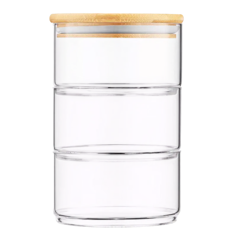 Set de recipiente Ardesto Midori AR1203CB, 3 buc, 400 ml, Transparent