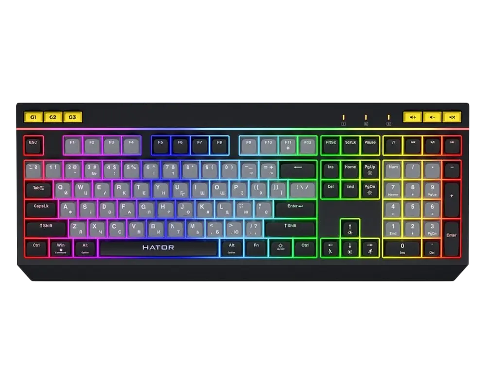 Tastatură HATOR Icefall, Cu fir, Ne..