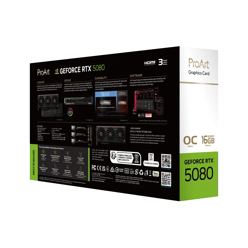 Placă Video ASUS PROART-RTX5080-O16G, 16GB GDDR7 256bit