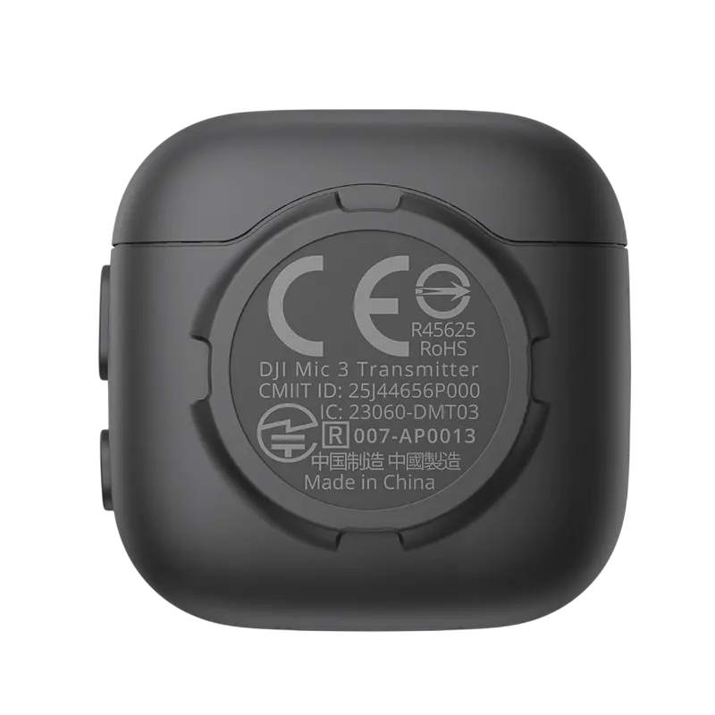 Microfon portabil pentru înregistrare vocală DJI Mic 3 Transmitter, Fără fir, Negru