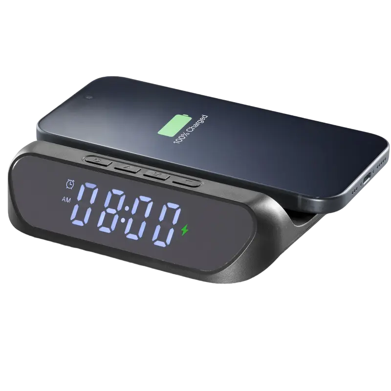Ceas cu alarmă Cellularline Smart Clock, Negru