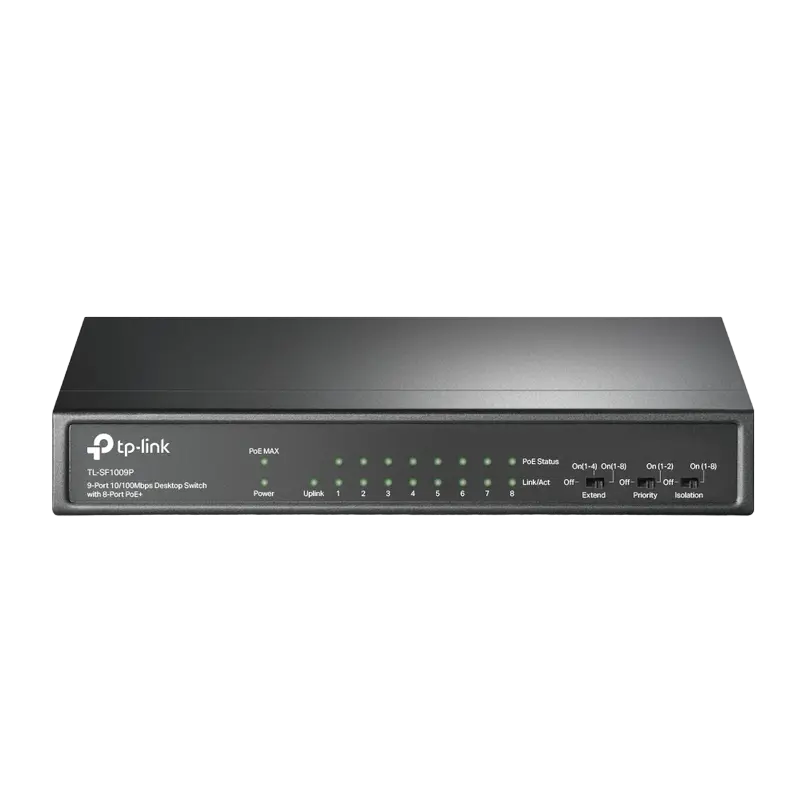 Comutator PoE TP-LINK TL-SF1009P, 8x IEEE 802.3af/at