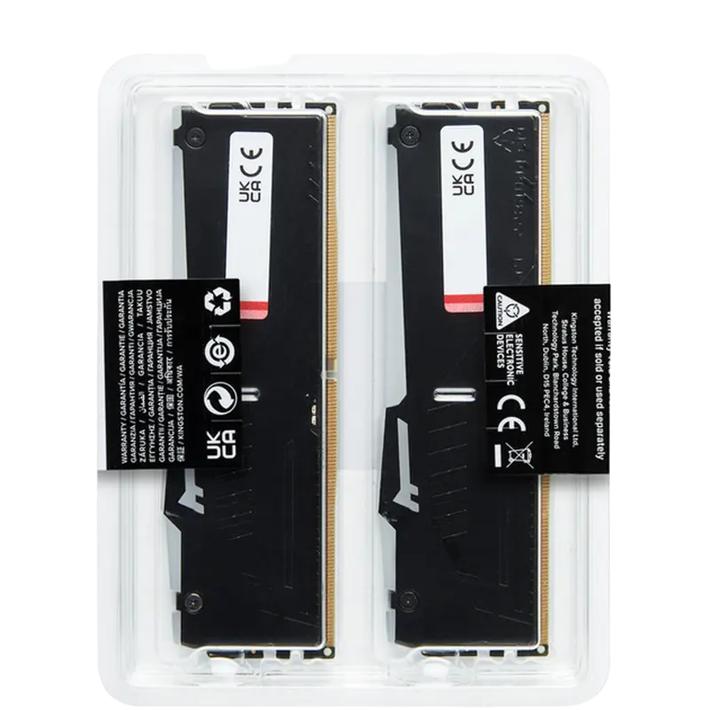 Оперативная память Kingston FURY Beast RGB, DDR5 SDRAM, 6000 МГц, 32 Гб, KF560C30BBAK2-32