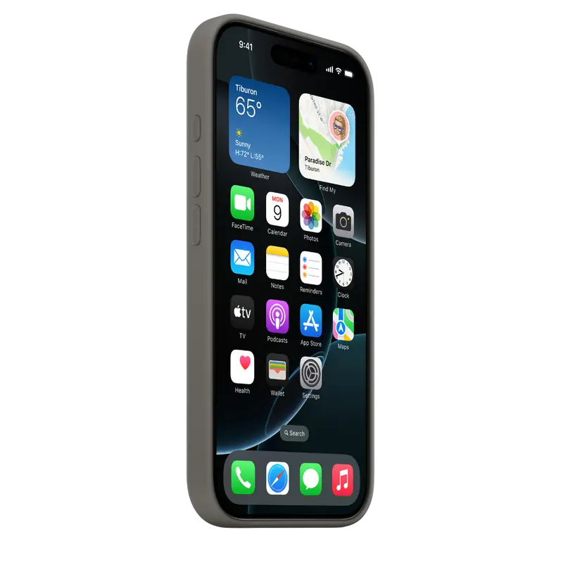 Husa Apple iPhone 16 Pro din silicon cu MagSafe, gri piatră