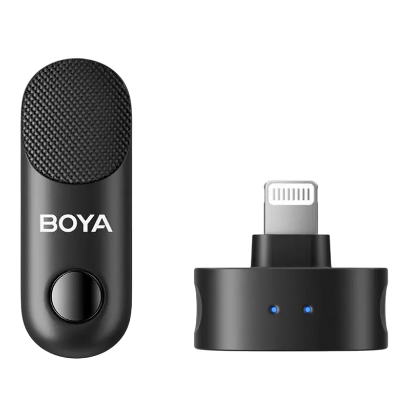 Microfon portabil pentru înregistrare vocală Boya Magic, Fără fir, Negru