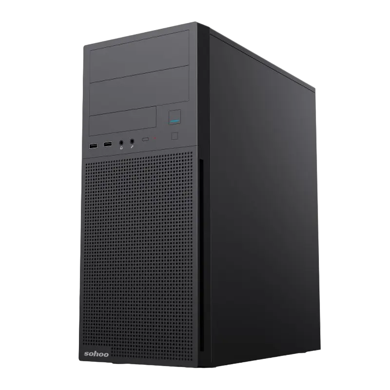 Carcasă PC Sohoo 2816BK, Midi-Tower, ATX, Negru