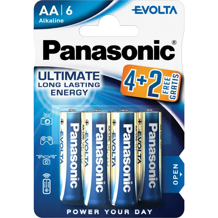 Baterii Panasonic Evolta LR6EGE, AA, 6buc...