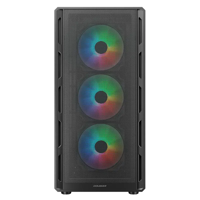 Carcasă PC Cougar Airface Pure RGB, Midi-Tower, Fără PSU, Negru