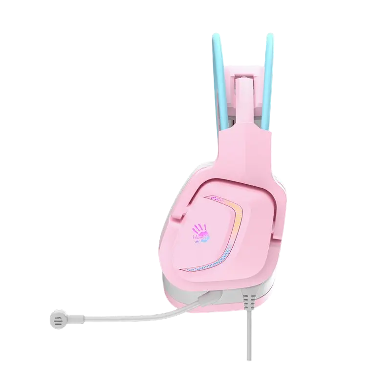 Căști gaming Bloody G575, USB, Roz
