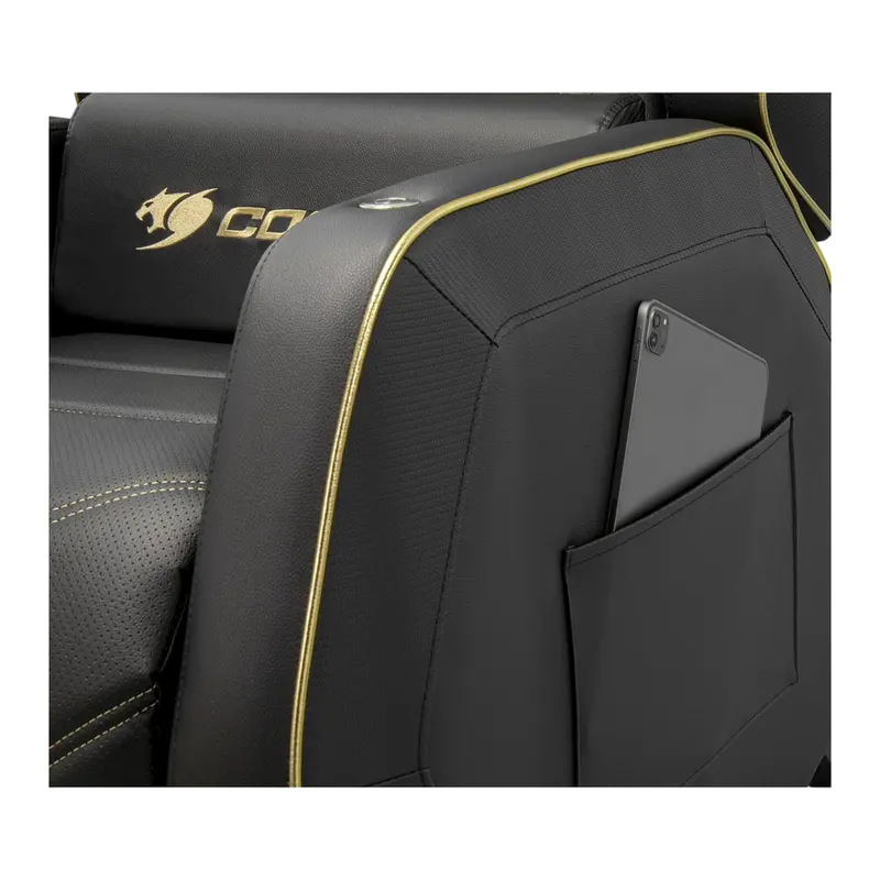 Scaun Gaming Cougar Ranger Pro Royal, PVC Piele, Negru | Auriu