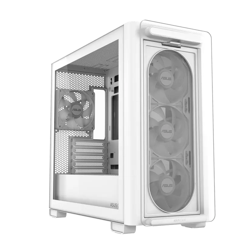 Carcasă PC ASUS A23 PLUS TG ARGB, Mini-Tower, Alb
