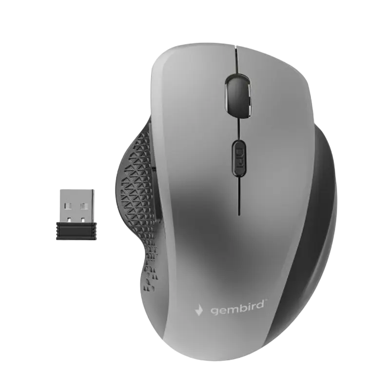 Mouse Wireless Gembird MUSW-6B-02, Gri | Negru