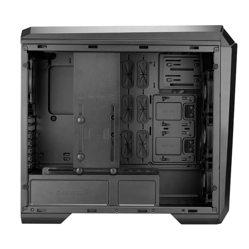Компьютерный корпус Chieftec STALLION II, Midi-Tower, Без блока питания, Чёрный