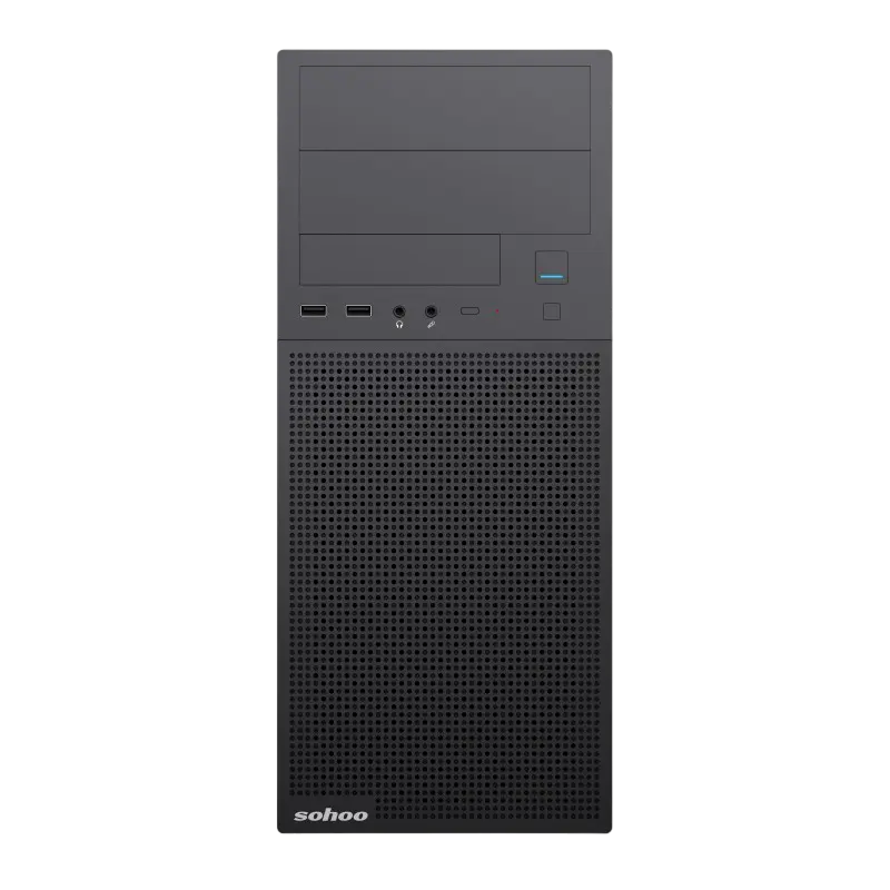 Carcasă PC Sohoo 2816BK, Midi-Tower, ATX, Negru