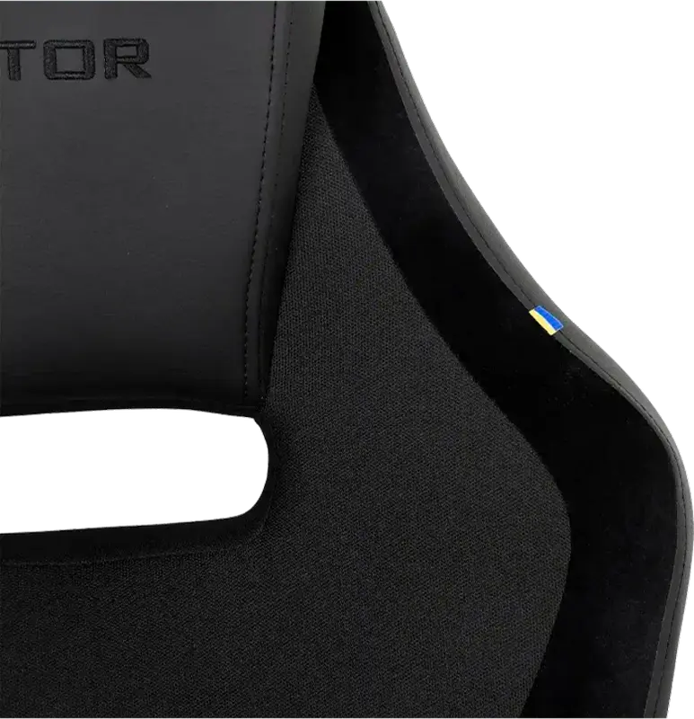 Scaun Gaming HATOR Flash, Țesătură, PU Piele, Alcantara Black